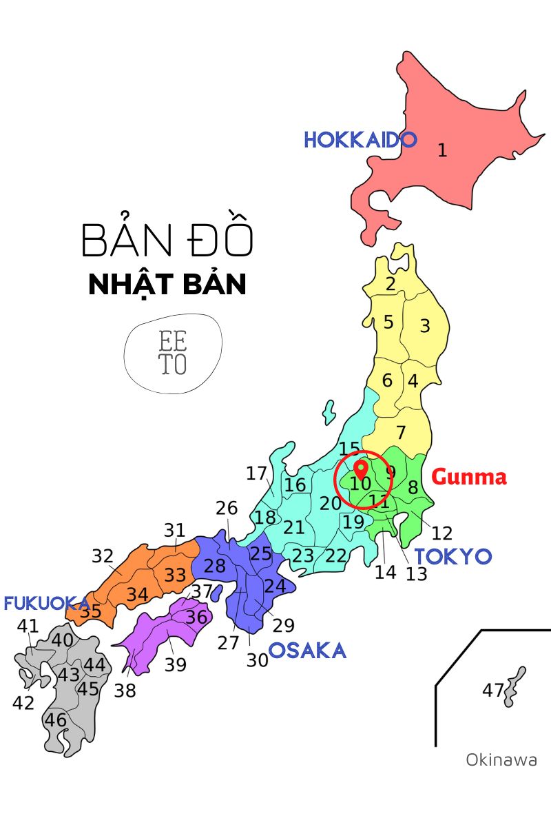 Japan map ban do nhat ban